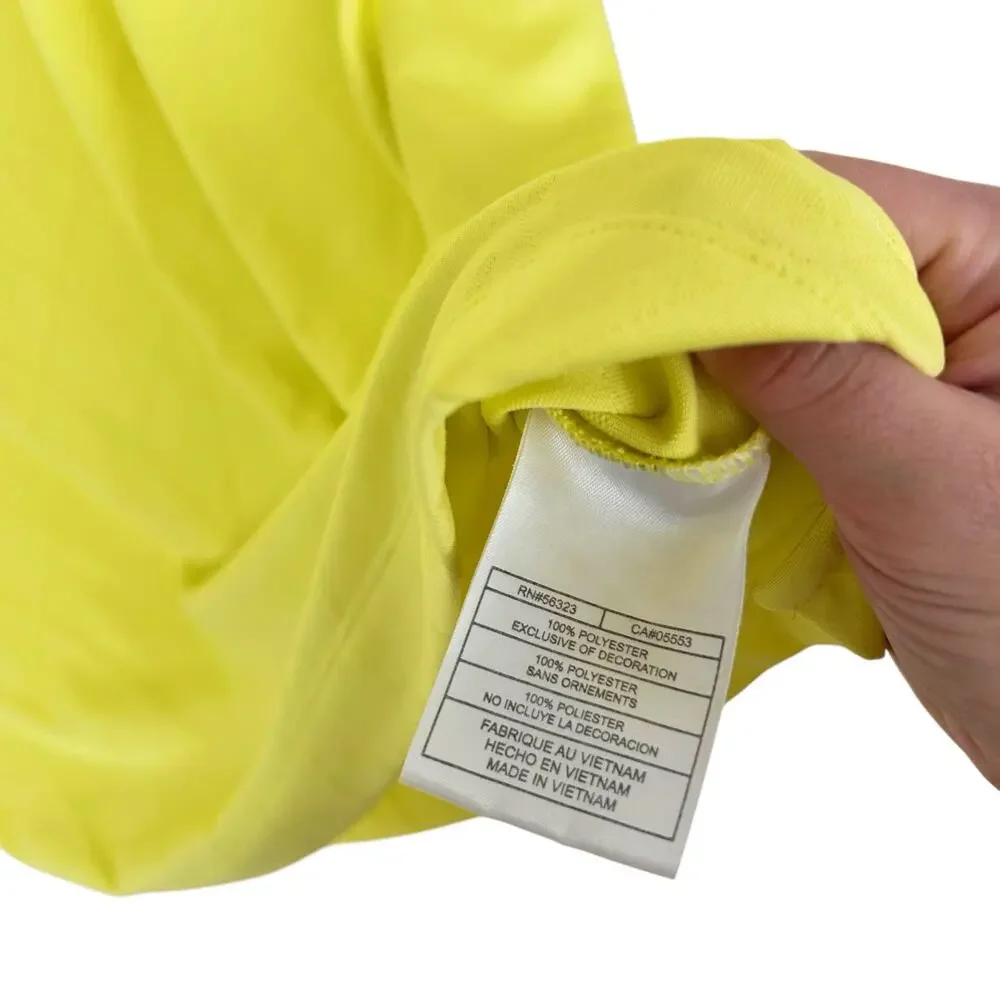 Nike Golf Fit Dry Yellow Short Sleeve Polo Sz XL
